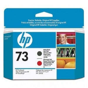 HP CD949A 73 ORIGINAL Testina di stampa nero opaco  rosso  chrom - 884420038696