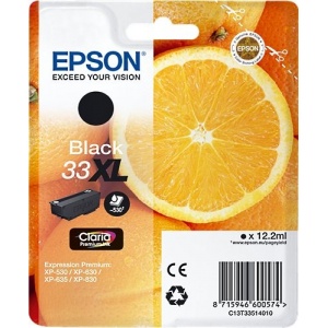 Epson C13T33514012  T3351 ORIGINAL Cartuccia inkjet black 530 pag XL 8715946600574