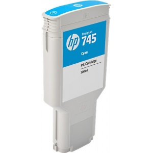 HP F9K03A 745 ORIGINAL Cartuccia inkjet cyan 300ml - 725184104664