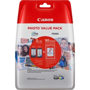 Canon PG-545XL + CL-546XL 8286B006 Orig Value Pack Black, color + 50 fogli 8714574630793