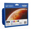 ORIGINAL Brother Value Pack colore LC1100HYVALBPDR LC1100HY Multi Pack, 4x Cartucce d'inchiostro: hybk/hyc/hym/hyy