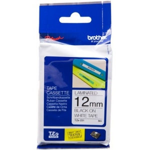 Brother TZe-231 Orig Tze231 nastro laminato nero su bianco 4977766685177