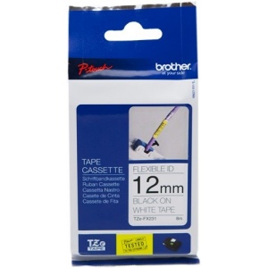 Brother TZe-FX231 TZ-FX231 ORIGINAL nastro laminato nero su bianco 12 mm x 8 mt - 4977766691741