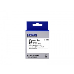 Epson LK-3WBN C53S653003 - S653003 ORIGINALE Nastro Nero su bianco - 8715946611143