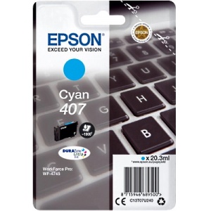 Epson C13T07U240 407 Orig T07U24 Cartuccia cyan 1900 PAG 20.3ml 8715946689500