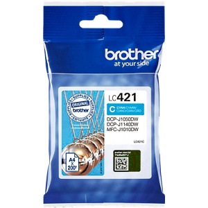 Brother LC421C  LC-421C - ORIGINAL Cartuccia CYAN 200 PAG - 4977766810371