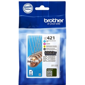 Brother LC-421 LC421VAL ORIGINAL Multipack black / cyan / magenta / yellow - 800 Pag - 4977766813600