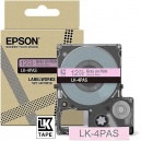 Epson LK-4PAS C53S672103 - LK4PAS S672103 ORIGINAL Nastro Grigio su Rosa - 8715946713922