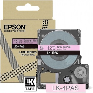 Epson LK-4PAS C53S672103 LK4PAS ORIG Nastro Grigio su Rosa 8715946713922