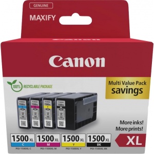 Canon PGI-1500 XL 9182B010 orig Multipack nero cyan magenta giallo 3935 pag 8714574679037