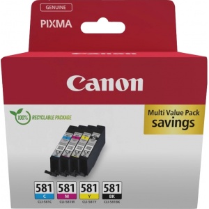 Canon CLI-581 2103C007 Orig 581 Multipack nero  cyan magenta giallo 1503 pag 8714574679167