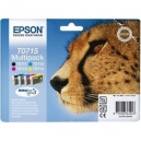  ORIGINALE Epson Multipack nero   cyan   magenta   yellow C13T07154010 T0715 4 INK T0711 + T0712 + T0713 + T0714