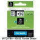 ORIGINAL DYMO nastro laminato nero su bianco S0720780 43613 6mm x 7m, nastro standard D1