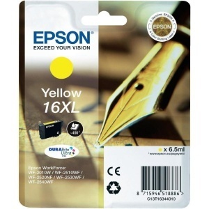 Epson C13T16344012 Orig T1634 xl Cartuccia yellow 450 pag 6.5ml T16344010 8715946518886