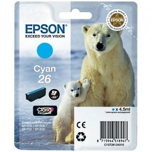 Epson C13T26124012 Orig T2612 Cartuccia cyan 300 pag 4.5ml standard 8715946518947