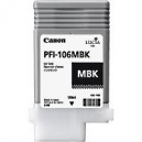 ORIGINAL Canon pfi106 Cartuccia ink jet black opaco  PFI-106mbk 6620B001 130ml - 4960999909493