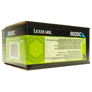 Lexmark 802SC 80C2SC0 ORIGINAL toner laser cyan 2000 pag  734646481281