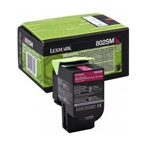 Lexmark 802SM 80C2SM0 - ORIGINAL toner laser magenta 2000 pag  734646481304